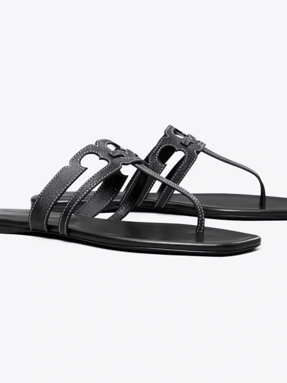 Tory Burch Ines Thong Sandal Tumbled Leather 9